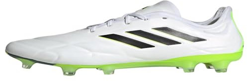 adidas Copa Pure.1 - Tacos unisex para tierra firme, fútbol, botas de fútbol, Cloud White/Core Black/Lucid Lemon, 43 EU