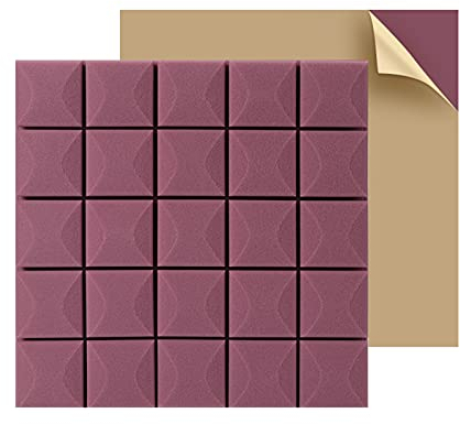 Anti-Lärm-Wand-Akustikpaneele, geräuschreduzierende Wandpaneele, feuerfester und schalldämmender Studioschaum (grau 50 x 50 x 6 cm)