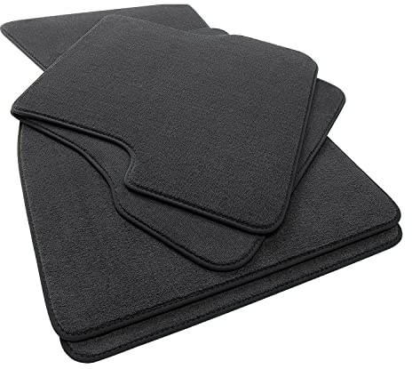 tuning-art 5J-154 Luxus Fußmatten passend für BMW 5er G31/ G30 Touring Limo 2017-2024, Naht:Schwarz