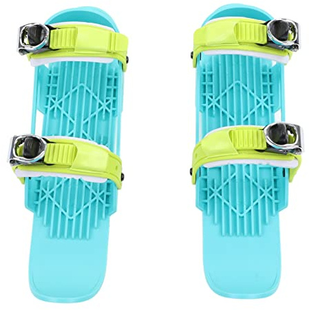 Topyond Mini Patines De Esquí para Niños, Mini Raquetas De Nieve, Tablas De Esquí Ajustables Que Se Fijan A Botas para Niños, Pendientes De Descenso De Invierno(Azul)