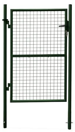 Alice's Garden - Portillon de Jardin en métal Vert. Double Sens d'ouverture. avec Serrure.150x87cm