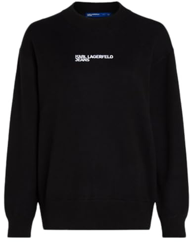 Karl Lagerfeld Jeans Donna Relaxed Logo Sweater Black XS