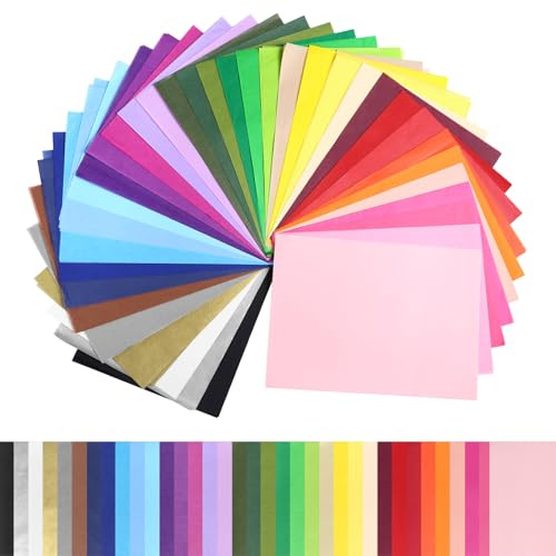 Kesote Seidenpapier 360 Origami Papier 24 x 17cm Transparentpapier 36 Farbe | Bastelpapier Pompoms Basteln, Bunt Faltpapier Weihnachten Deko, Buntpapier Hochzeit Weihnachtsdeko
