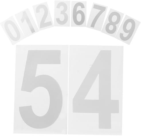WOONEKY Reflektierende Hausnummern-aufkleber Briefkastennummern-aufkleber 10 2 Cm 5 Sets