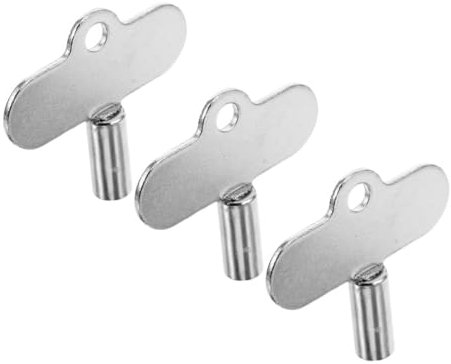 DOITOOL 3pcs Radiator Air Bleeder Valve Keys Metal Plumbing Bleed Tool Radiator Tail Key Meter Box for Heating System Maintenance