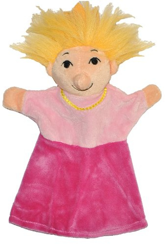 alles-meine.de GmbH Handpuppe Mädchen/Prinzessin - Handspielpuppe aus Plüsch - rosa Märchen groß Plüschprinzessin Geschichte Majestät