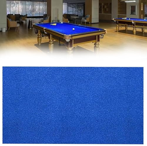 Professioneller Billardtisch-Filz, passend für Standard-Tische mit 7/8/9/11 Fuß, Dehnbarkeit, Faser-Billardtuch, Snooker, Innen-Billard-Billard-Tischtuch-Zubehör mit 6 Kissen-Stoffstreifen, 7 Fuß bl