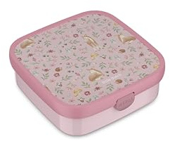 Mepal - Bento Brotdose Groß Campus Little Dutch - Lunchbox für Kinder - Inklusive 2 auslaufsicheren Fächern & Gabel - Fach ist mikrowellengeeignet - 2x 200 + 1250 ml - Fairy Garden