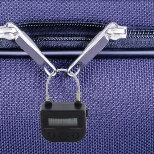 HpLive Digitale Zeitschloss，Mehrzweck-Zeitschloss Wasserdicht USB Wiederaufladbar Schalter Vorhängeschloss Teile für Verhindere Schlechte Gewohnheiten(Black)