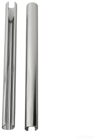 babominimer Radiator Pipe Covers 4 Pack 15Mm Diameter 200Mm 300Mm 500Mm Lengths Adjustable Cut-to-Size Plastic Sleeves For Home Heating System(Chrome-200mm)