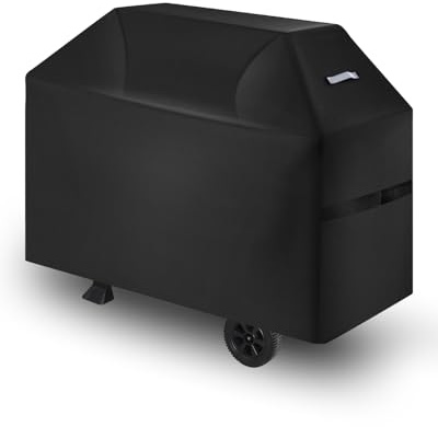 VEVOR Grillöverdrag för utomhusbruk, vattentätt och väderbeständigt, slitstark 600D polyester, 280 g/m², lätt att sätta på och ta av, med solskydd, 1320 x 655 x 1 090 mm, svart