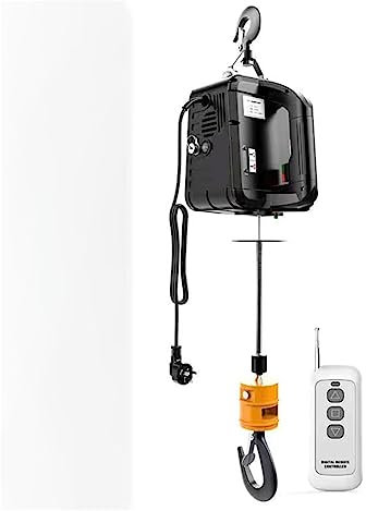 SRFTT Elektrischer Windenkran, 500 kg tragbarer elektrischer Kran für Autos, Heimwerkerarbeiten, Frachtumschlag, Heben von Garagen in Produktionswerkstätten