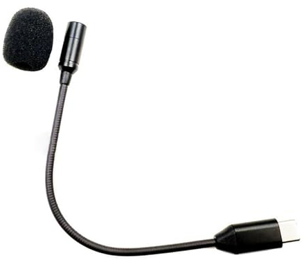 Microphone USB C réglable à 360 degrés avec col de cygne - Technologie de réduction du bruit - Microphone externe USB C pour ordinateur portable de type col de cygne