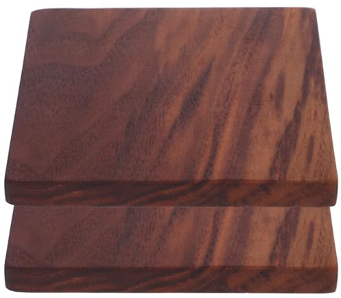 DIYEAH Nussbaum Holzplatte 10X10X0.4 Zoll Unbehandelte Massivholz Brett FüR MöBel Fensterbank Und Tischplatte NatüRliche Maserung Holzpanel Zum Basteln 2 Stück