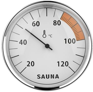 Precise Engineered Wall Mount Sauna Thermometers And Hygrometer With Clear Glass Lens For High Temperature Environment No Battery Sauna Temperature Meter