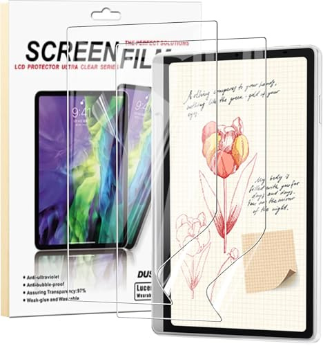 KUSINHOKA 2 Pièces Protection Écran pour XPPen Magic Note Pad (10.95 Pouces), Haute Définition [Anti-Rayures] Film Protecteur, Transparente Souple Pet Film de Protection D'écran