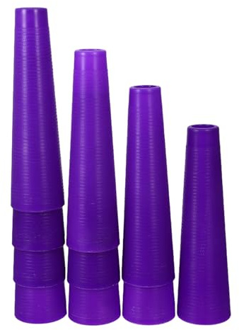 HOODANCOS Rocchetti di Filato Conici in Plastica Viola Tubo per Avvolgimento Lana Set da 10 Pezzi per Maglieria Fai da Te e Ricamo Bobina di Filo Resistente e Portatile per Lavori
