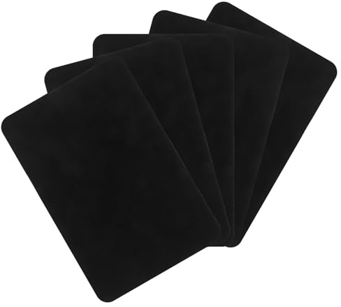 Zerodeko 5Pcs Black Vinyl Record Cleaning Cloth, Microfiber Dust Cleaner for Turntable, CD Album and Disc Maintenance, Suitable for Vinyl Records and Electronic Screens
