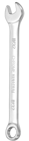 sourcing map Combination Wrench 11/32 Open End 10-Degree Offset | 12-Point Box End Double Ended Wrenches Spanners Tools,for Household Automotive Machinery DIY Repair