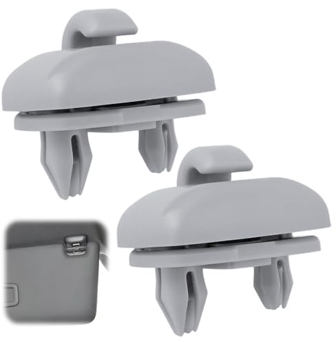 2 Piezas Parasol Reemplazo Clip, Soporte de Coche para Parasol | Clip Interior de la Visera del Coche compatible con A1 A3 A4 A5 Q3 Q5 (8E0 857 562) A7 B6 B7 B8 S4 S5, Gris