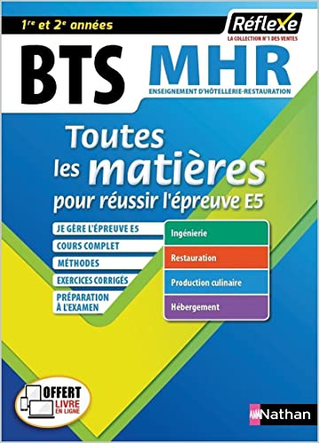 Toutes les matières - BTS MHR - Réflexe - 2025-2026