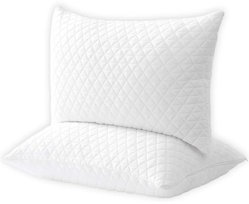 Confort-dream Memory Foam Kissen 40x60 cm 2er-Pack Herrlich Feste Rechteckige Memory Foam Kissen 100% Visko Gel Stützkissen Schmerzhaftes Nackenkissen Lindert Schmerzen Gestepptes Kopfkissen