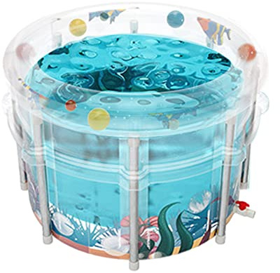 Tragbare Aufblasbare Badewanne - Spa Für Kinder Und Erwachsene, 70 X 70cm PVC-Wanne, Eisbad, Faltbare Runde Klappbare Wanne Für Badesalz Und Salzbad