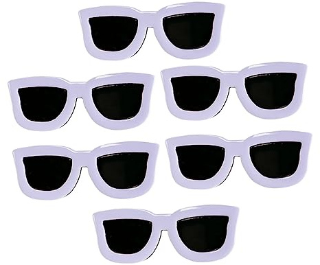 FRCOLOR Haarklammer 6 Stück Sonnenbrillen Lustige Haarspangen Kleine Hunde-Sonnenbrillen Schnapp-Haarspangen Sommer-en Alligator- Für Schleifen Lustige Haarnadeln