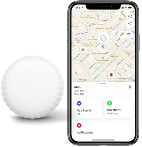 Key Finder Locator,Bluetooth Key Tracker Tag Works with Apple Find My (iOS only),Luggage Tracker for Suitcases,Find My Keys Tracking Device, Item Finder with Replaceable Battery，StarTag Tracker