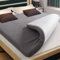 DUANDUAN Topper 80x200cm - 7.5cm Höhe Zwei Härtegrade Memory Foam Matratzen Topper - Öko-TEX® Zertifiziert Matratzentopper aus Gelschaum für Boxspringbett Wohnwagen Schlafsofa - Dunkelgrau