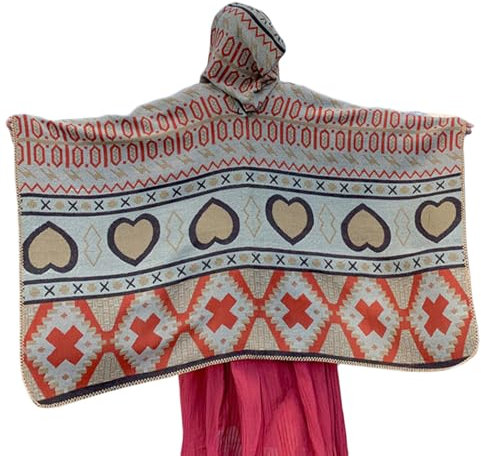 Mode Teenager Stricken Ethnische Schal Frauen Winter Outdoor Warm Kapuzenschal Schal Studenten Camping Winddichte Lieferungen Kapuzenschal Für Frauen Winter Kapuzenschal Für Frauen Kapuzenschal