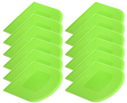 QUARKZMAN Raschietto per Torte in Plastica Taglia Impasto per Tagliare Cucina Uso Quotidiano - Verde, Confezione da 12