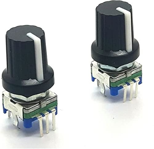 industrieller Schalter Drehgeber 2 Stück 5X Drehgeber Splined Push Switch EC11 5 Pin Digital 15 mm Potentiometer Ersatzteile