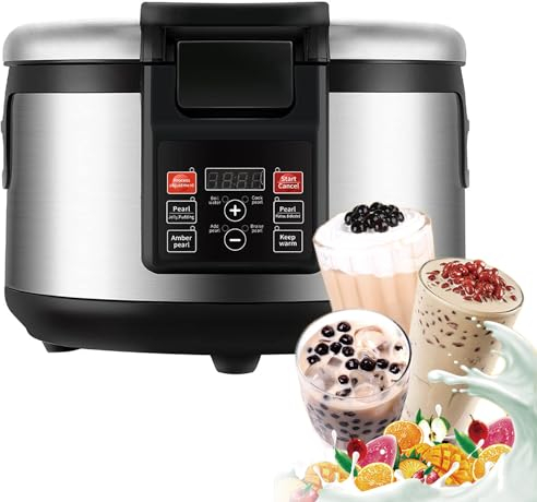 Annuod Fornello Automatico Perlato|Pentola Commerciale 5L/9L/12L/16L tè al Latte di Sago Bollito Tapioca Pentola Perla per tè alle Bolle E tè al Latte (Color : 16L)
