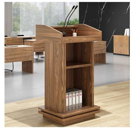 CNBYDK Rednerpult-Podiumständer, Kanzeln aus Massivholz für Kirchen - Rednerpultständer aus Holz mit Ablage, Stehpult für Redner Rednerpulte und Podien für Klassenzimmer, Büros,