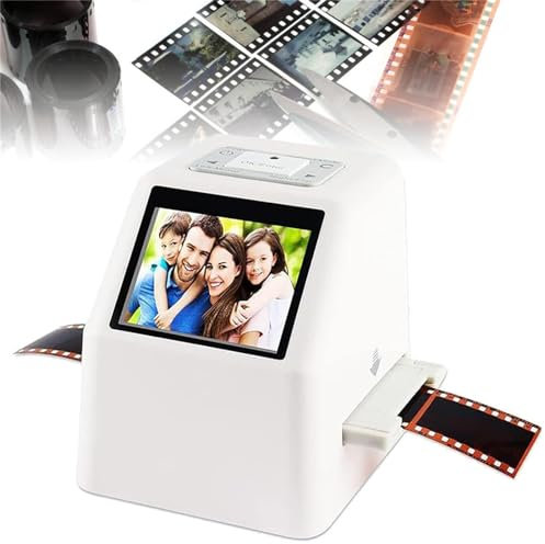 Film Slide Scanner with 2.4”LCD Screen, 22MP Digital Film Converter, Converts 35mm, 126, 110, Super 8 Films, Slides, Negatives To JPEG