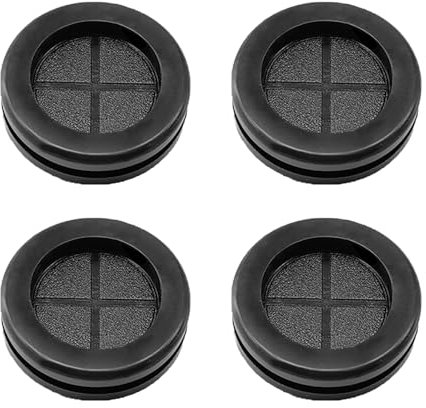 Set di occhielli in gomma, 3 cm, a doppia faccia, colore nero, tappo per fori per firewall rotondo, antipolvere, kit per protezione dei cavi (confezione da 4)