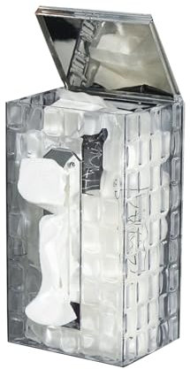 Wand-Taschentuchspender, an der Wand Montierte Taschentuchbox mit Eisstein-Struktur, Großes Fassungsvermögen, Tisch-Taschentuchhalter aus Kunststoff für Badezimmer und Wohnzimmer