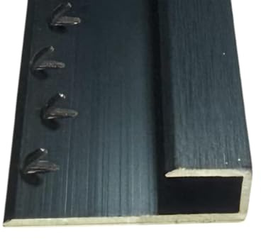 Grandismo® Carpet to Coir Matting - Square Edge Strip - Trim Metal Door Bar Plate - 3ft / 0.9metres - Brushed Black