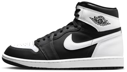 NIKE Air Jordan 1 retro hög OG sneakers för män sneakers, Svart vit, 44.5 EU