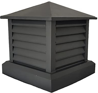 GUIXAN Chapeau de cheminée en Aluminium, cheminée de Villa Anti-fumée et Anti-Pluie, Capot de Ventilation de Toit, Conception à persiennes, Tuyau de cheminée ventilé Anti-refoulement, 40