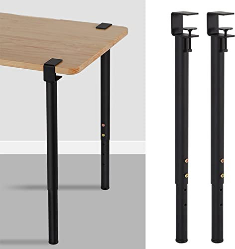 F-förmige, verstellbare Tischbeine zur Unterstützung der Arbeitsplatte, einfache Montage, kein Bohren, 2 Stück, schwarze Beine, ideal für Frühstücksbar, Couchtisch und Bartisch, höhenverstellbar von