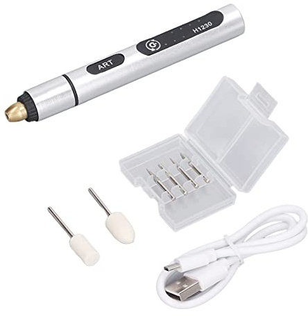 Mavaol Mini smerigliatrice a batteria, 3 velocità regolabili, batteria ricaricabile, impugnatura ergonomica, per fai da te, lucidatura, intaglio, legno, plastica, pietra, cura