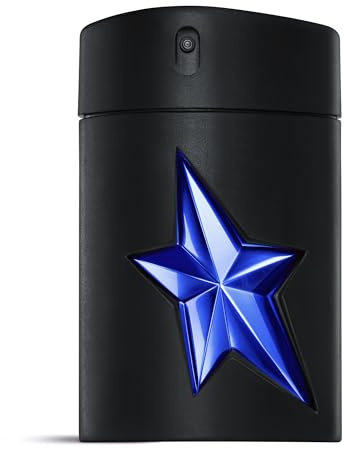 MUGLER A*MEN STELLAR Eau de Parfum Lumineuse Rechargeable pour Lui, Parfum pour Homme, Boisé Ambré Aromatique, Fragrance à la Pistache, Bergamote et Lavandin, 100 ml