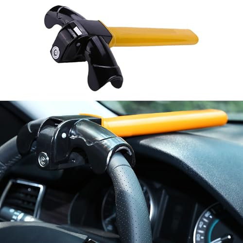 ZXLZHGS Lenkradschloss für Auto Lenkradkralle, Kompatibel mit FORTHING T5, Auto Diebstahlsicherung mit 2 Schlüssel,Type A