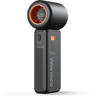 Warmco 5000mAh Portable Handheld Fan, Speed(1-100) Adjustable Powerful Mini Turbo Fan, USB Rechargeable Personal Small Pocket Fan for Women Men Travel Camping Outdoor