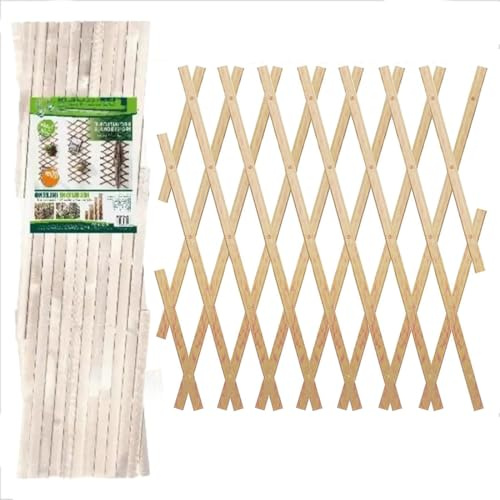 PANDAHOME Valla Verde Artificial – Cercado Extensible con Hojas y Flores Decorativas – Protección de Privacidad para Jardín, Balcón y Patio