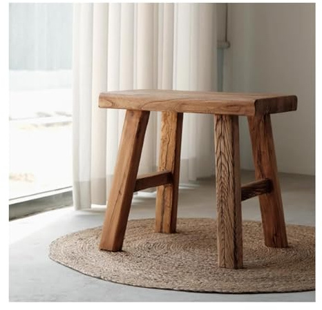 AYHARYLH Massivholz Bank Rustikal | Holzbank ohne Lehne als Sitzbank für Flur, Küche, Schlafzimmer, Esszimmer & Balkon | Bettbank & Deko Bank
