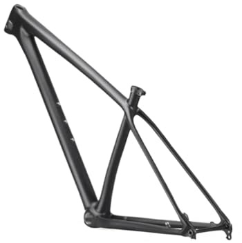 Generisch 29-Zoll-Mountainbike mit Carbonfaserrahmen und Hardtail-Design(Black Glossy,S)
