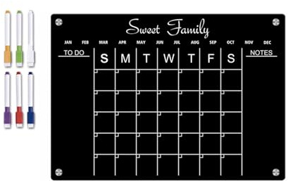 Kreidetafel-Kalender für Kühlschrank, Monatsplaner, Tafel für Kühlschrank mit Markern, Wochenplaner für Monats- und Wochenplaner